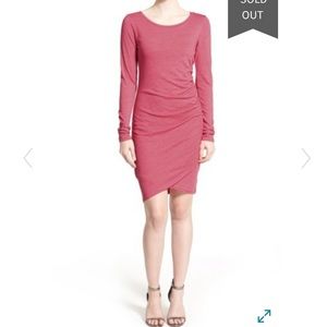 Leith Ruched Long Sleeve Dress